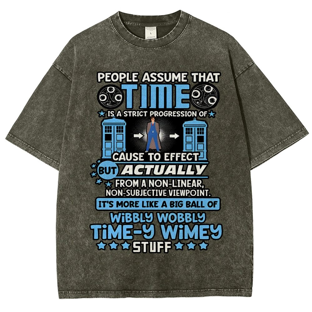 Wibbly Wobbly Timey Wimey Stuff  Vintage Distressed T-shirt
