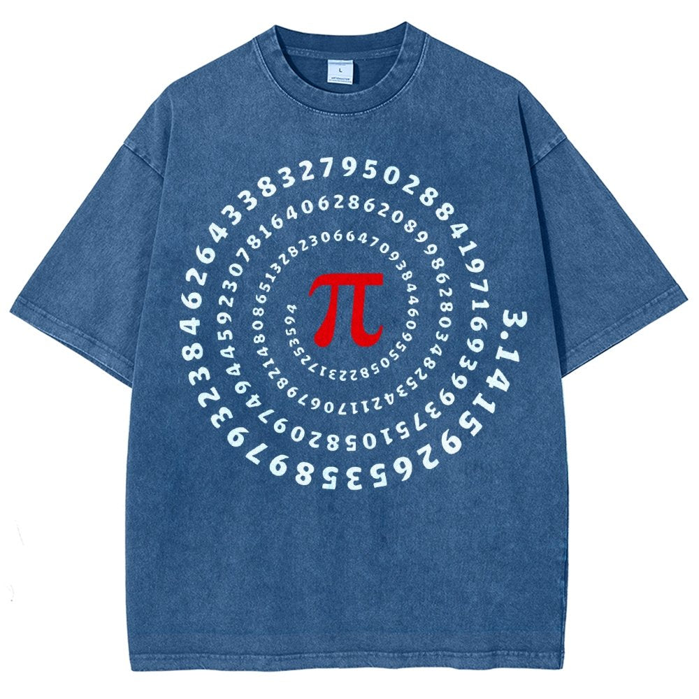 Pi Science Number Sequence Vintage Distressed T-shirt