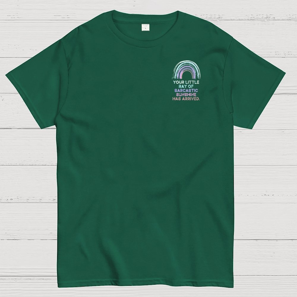 Your Little Ray of Sarcastic Sunshine Has Arrived Front And Back Printing Geek T-Shirt