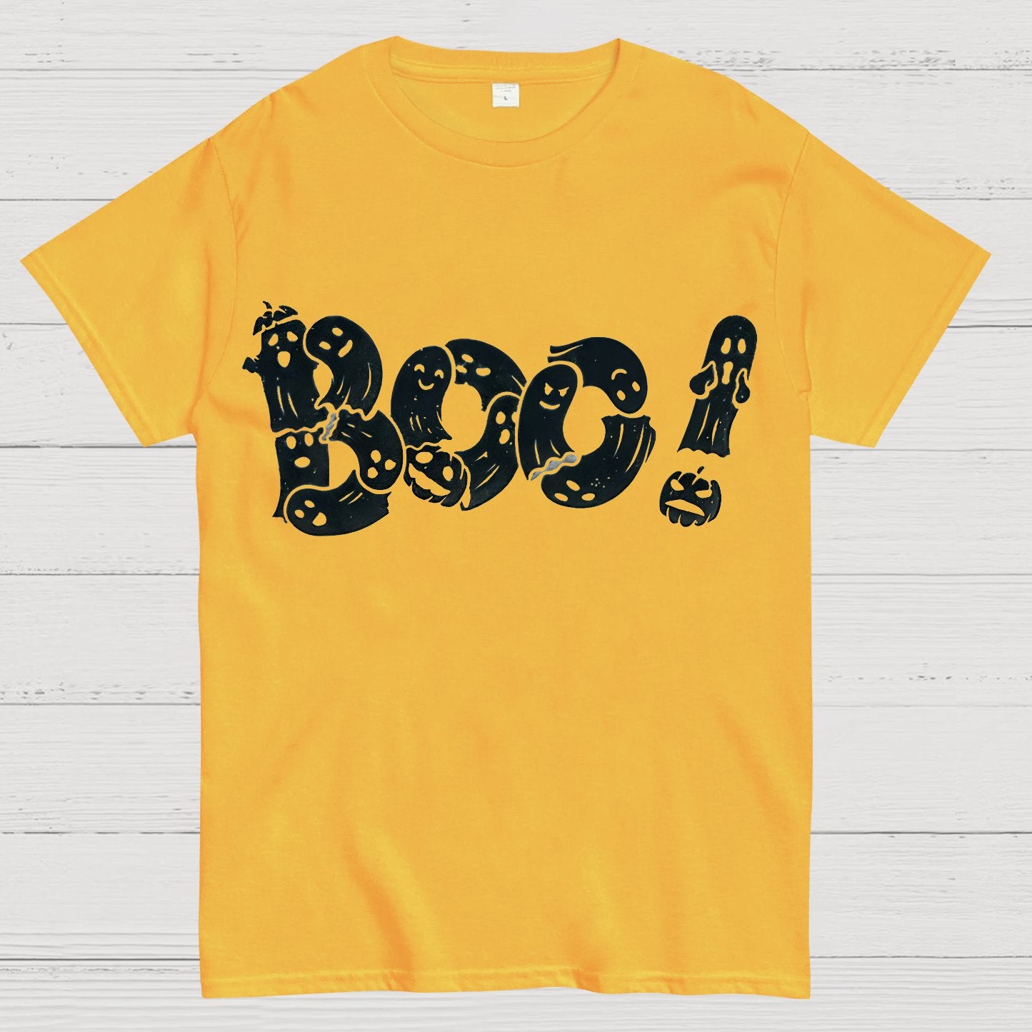 Boo - Funny Cute Ghost Typography Geek T-Shirt