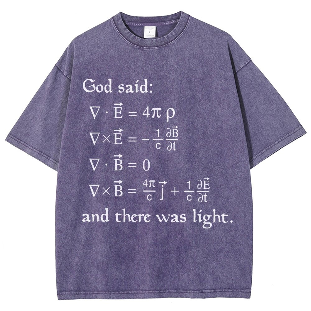 God said Funny math Vintage Distressed T-shirt