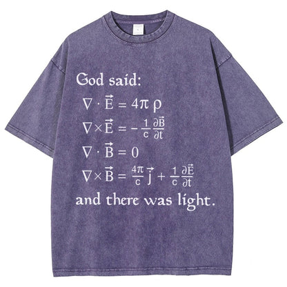 God said Funny math Vintage Distressed T-shirt