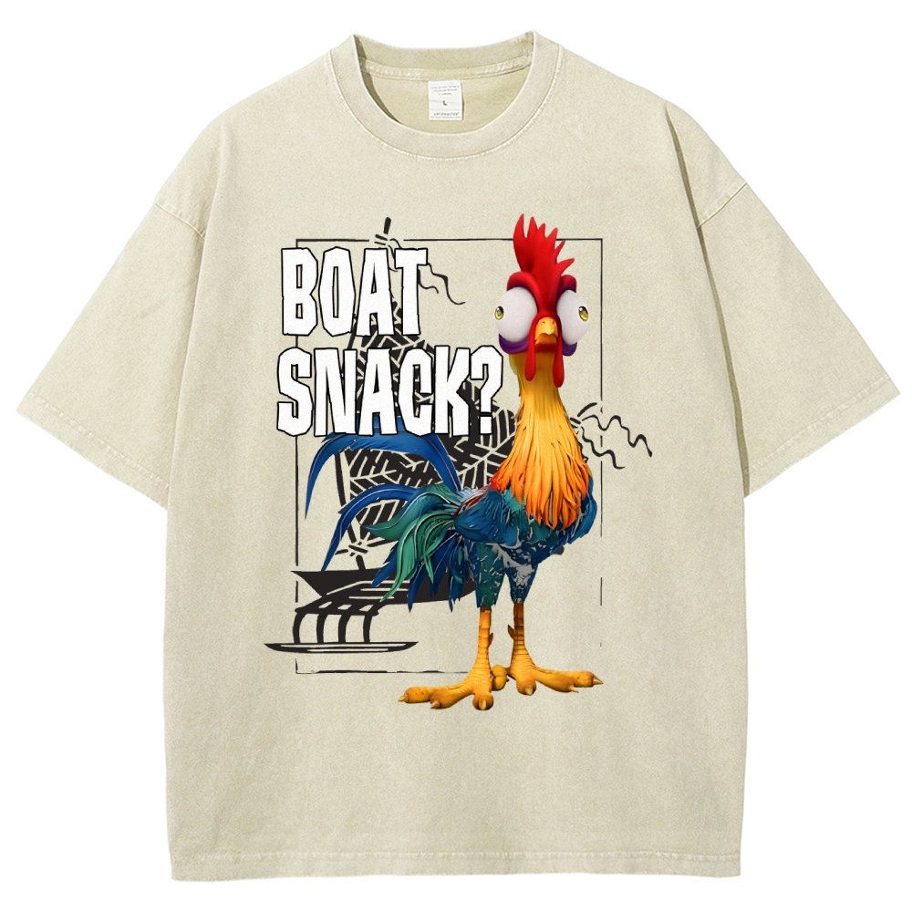 Boat Snack  Chicken Vintage Distressed T-shirt