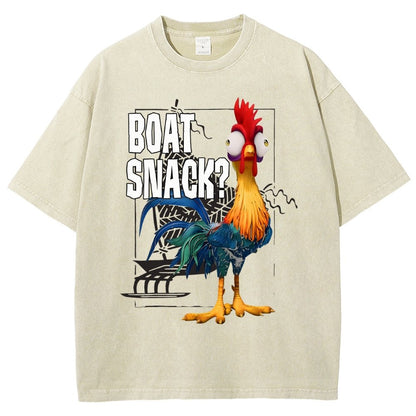 Boat Snack  Chicken Vintage Distressed T-shirt