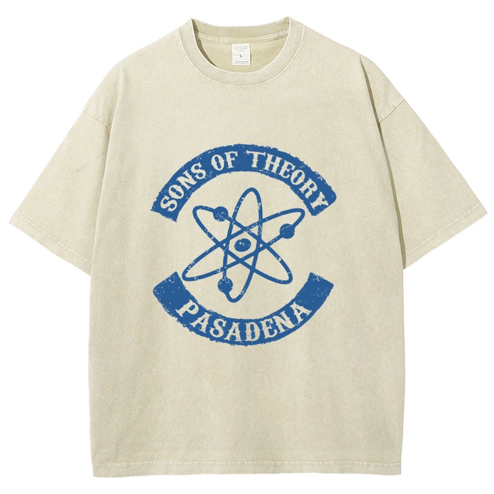 SONS OF THEORY Big Bang Humor Vintage Distressed T-shirt