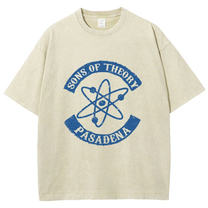 SONS OF THEORY Big Bang Humor Vintage Distressed T-shirt