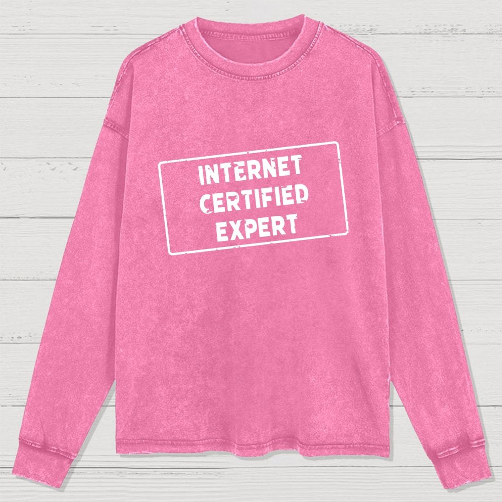 Internet Certified Expert Washed Long Sleeve Tee