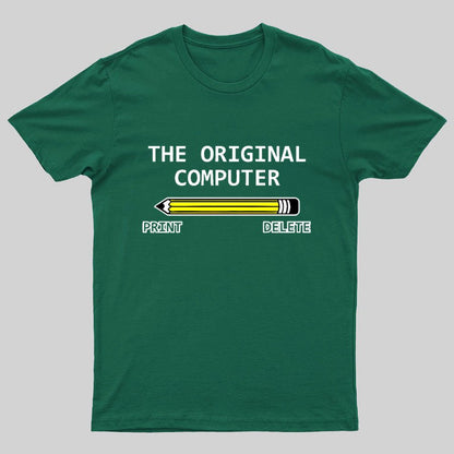 The Original Computer Print Delete Funny Graphic Printing Geeky T-Shirt