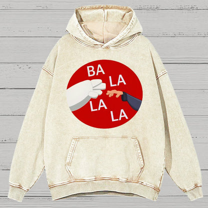 Ba La La La Funny Vintage Distressed Hoodie