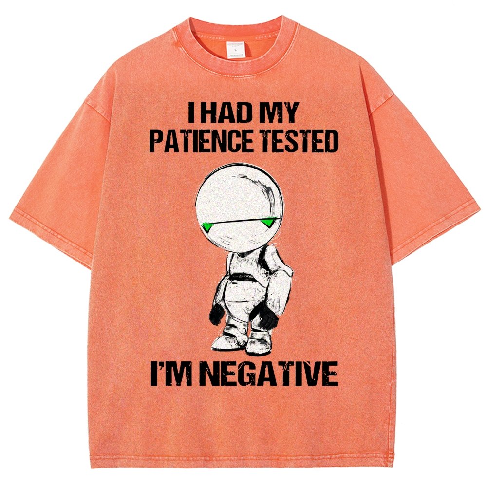 I Had My Patience Tested I'm Negative Vintage Distressed T-shirt