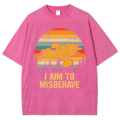 I Aim To Misbehave Vintage Distressed T-shirt