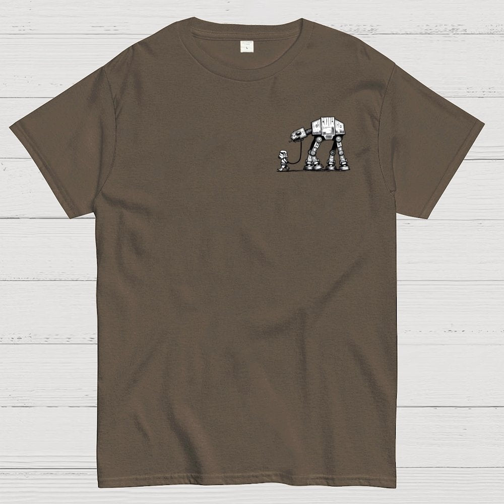 Galactic Robot Dog-Planetary Battles Front And Back Printing Geek T-Shirt
