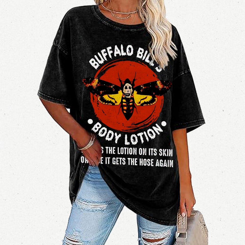 buffalo bills body lotion Vintage Distressed T-shirt