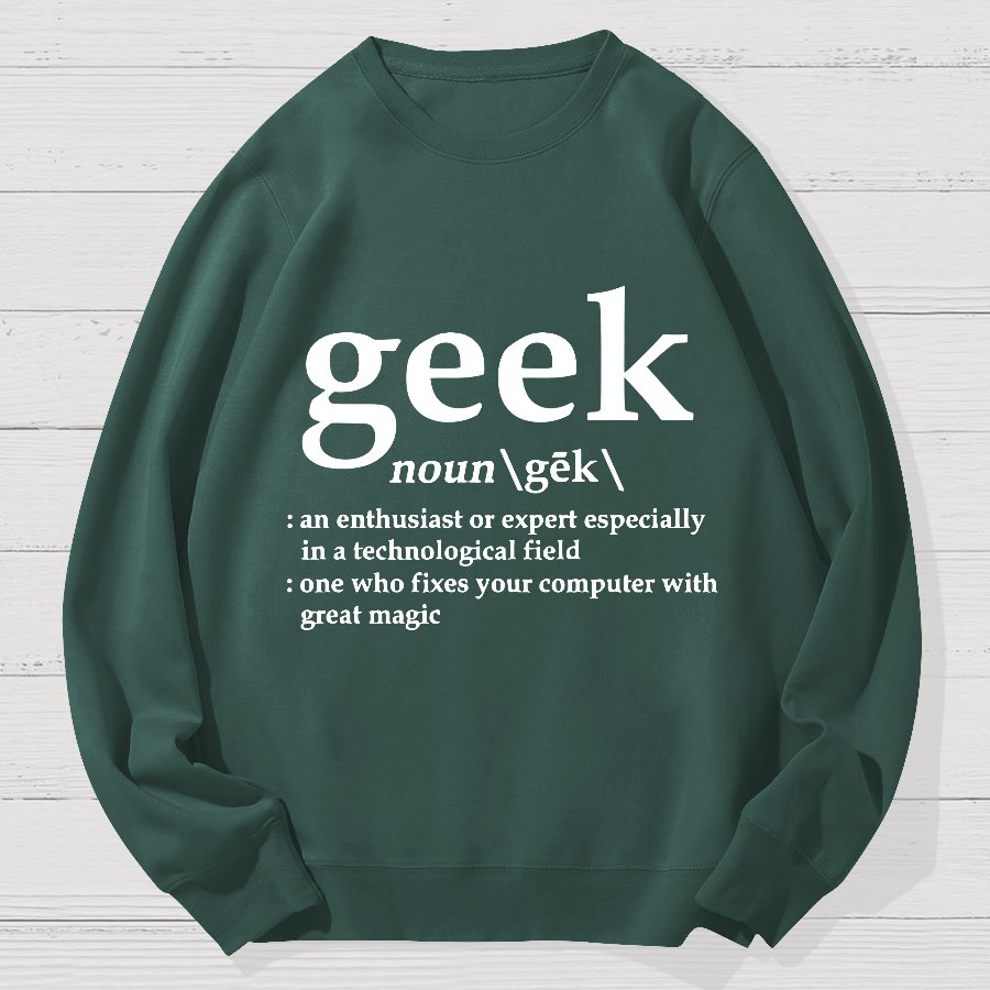 Geek Definition Cotton Sweatshirt