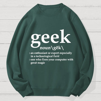 Geek Definition Cotton Sweatshirt