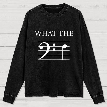 What The F (Bass) Washed Long Sleeve Tee
