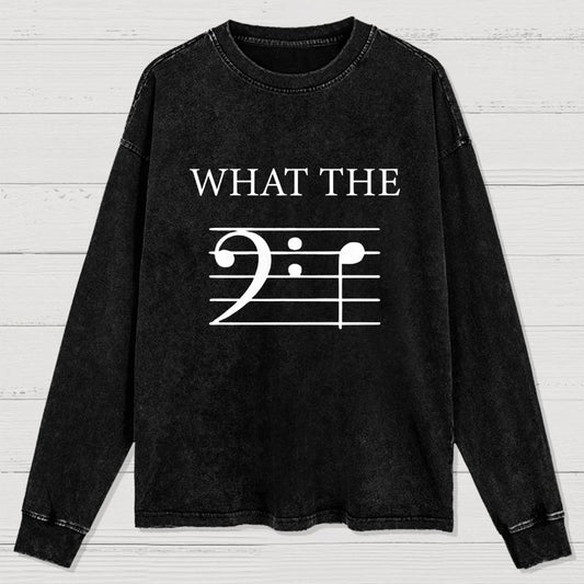 What The F (Bass) Washed Long Sleeve Tee