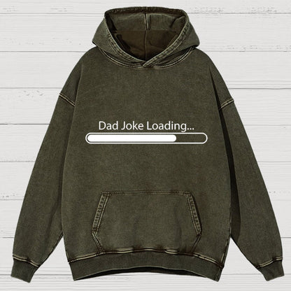 Dad Joke Loading Funny Dad Cotton Vintage Distressed Hoodie