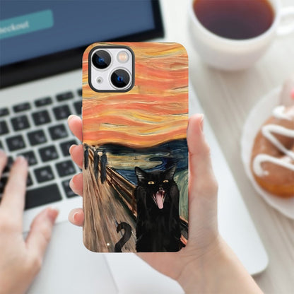 Black Cat Screams Phone Cases