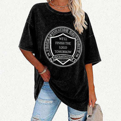 Procrastination University Logo Vintage Distressed T-shirt
