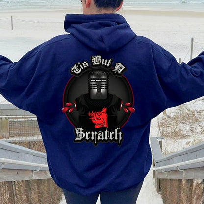 None Shall Pass - Tis But A Scratch Printed Back Unisex Cotton Hoodie