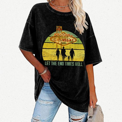 Let The End Times Roll Vintage Distressed T-shirt