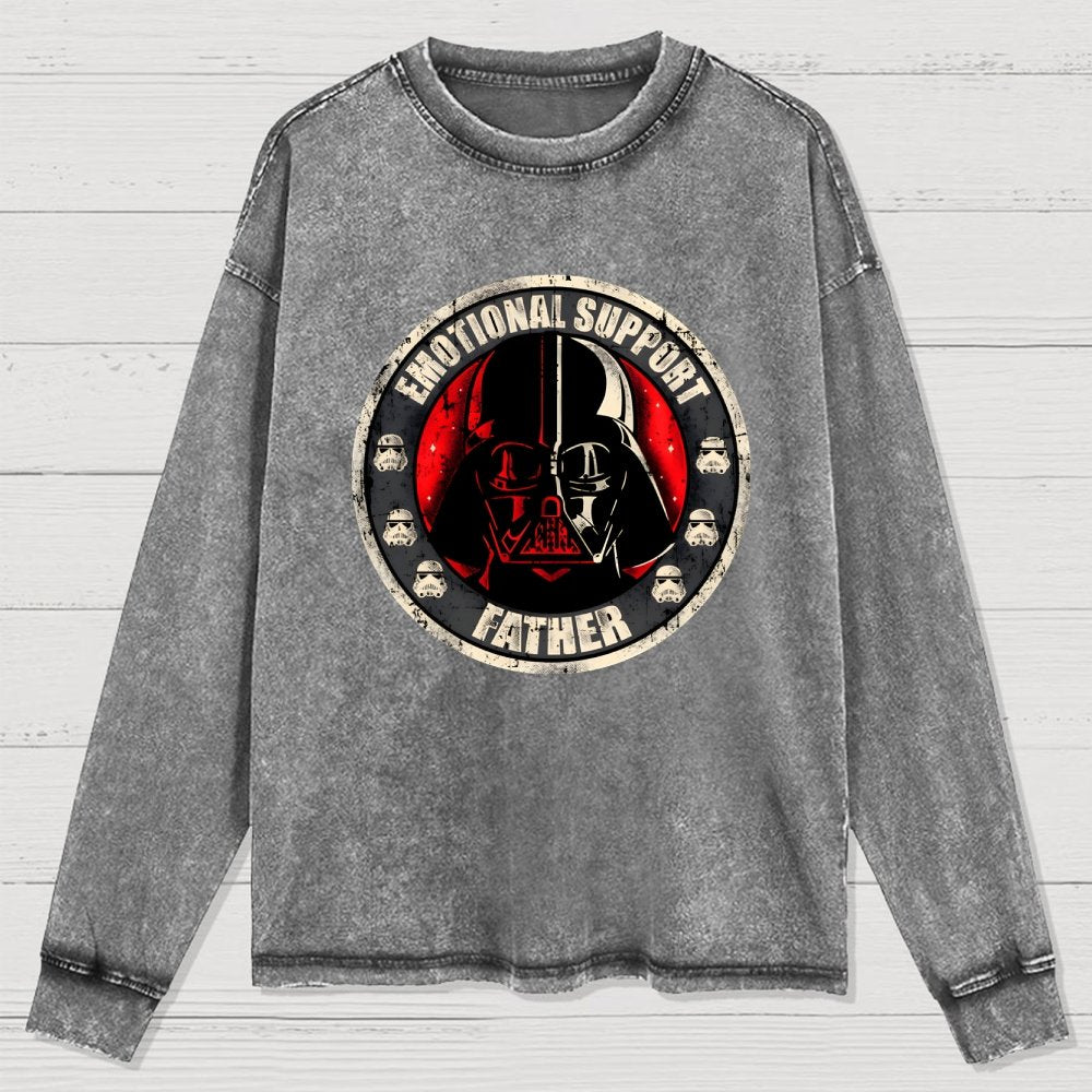 Emotional Support Father Washed Long Sleeve Tee