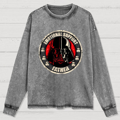 Emotional Support Father Washed Long Sleeve Tee