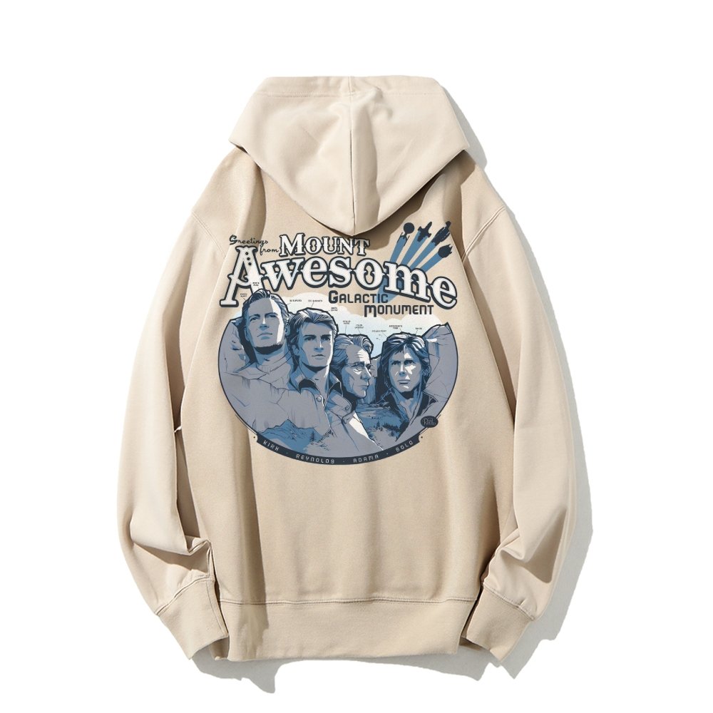 Mt. Awesome Printed Back Unisex Cotton Hoodie