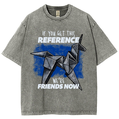 Origami Dreams Vintage Distressed T-shirt