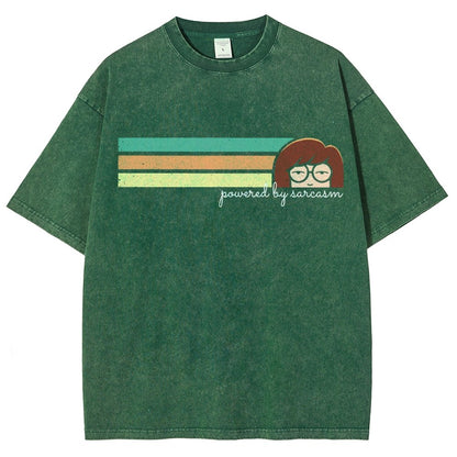 Power By Sarcasm Vintage Distressed T-shirt