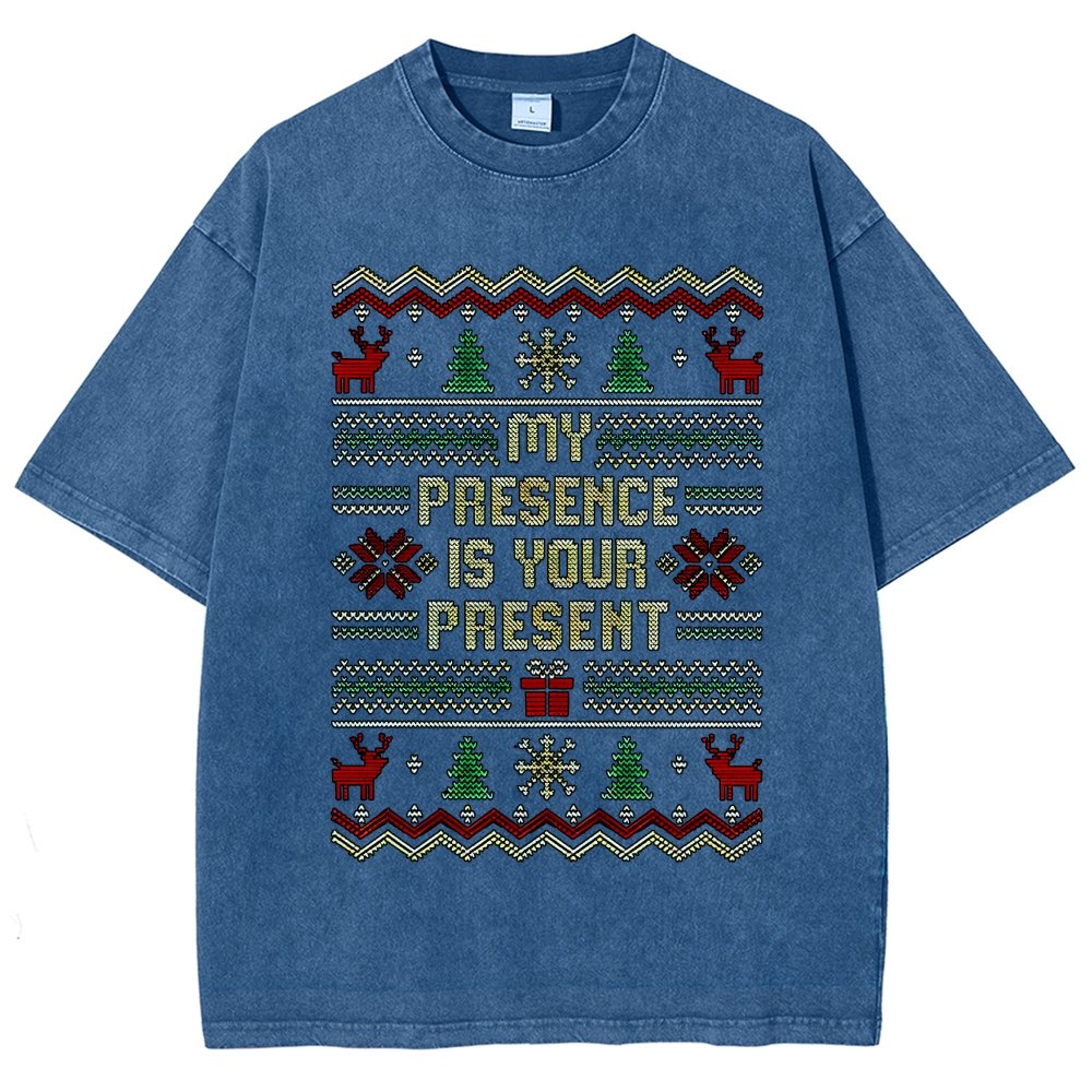 My Presence Is Your Present Vintage Distressed T-shirt