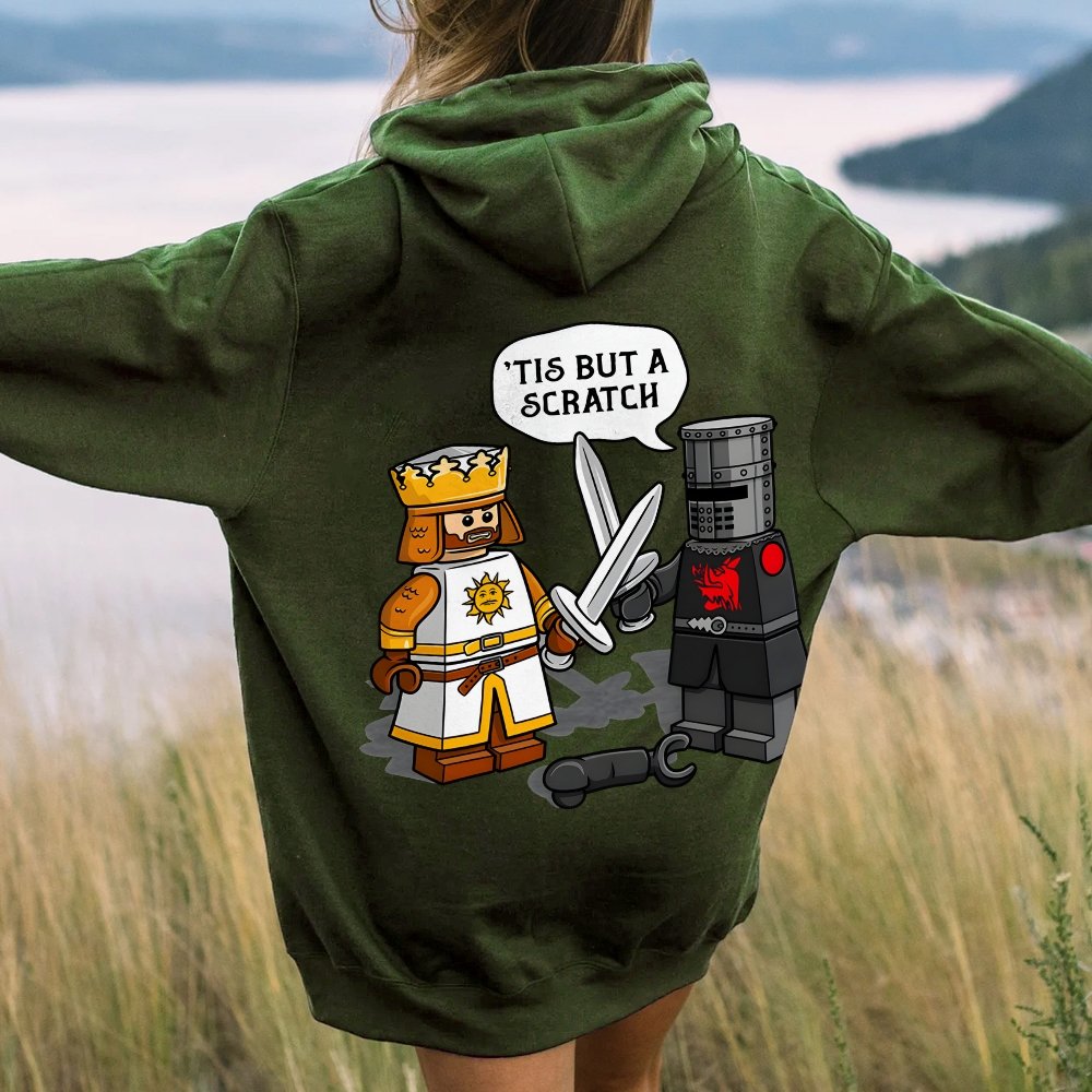 King Vs Knight Printed Back Unisex Cotton Hoodie