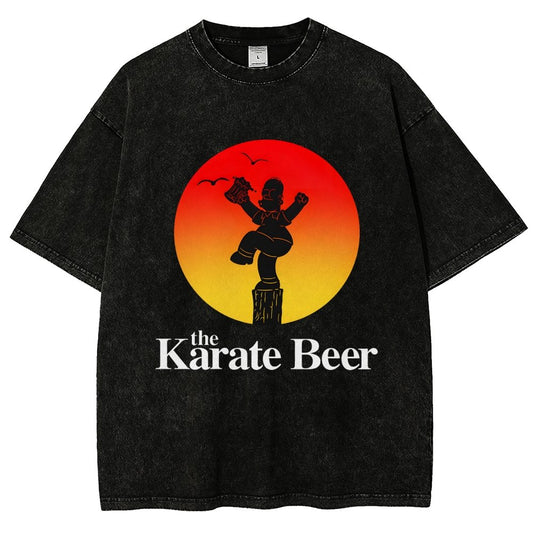 The Karate Beer Vintage Distressed T-shirt