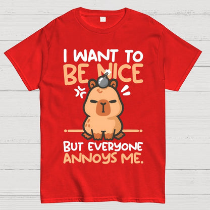 Capy wants to be nice Unisex Geek T-Shirt