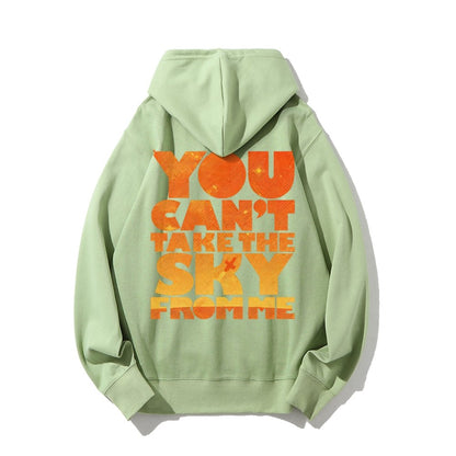 You Can’t Take The Sky Printed Back Unisex Cotton Hoodie
