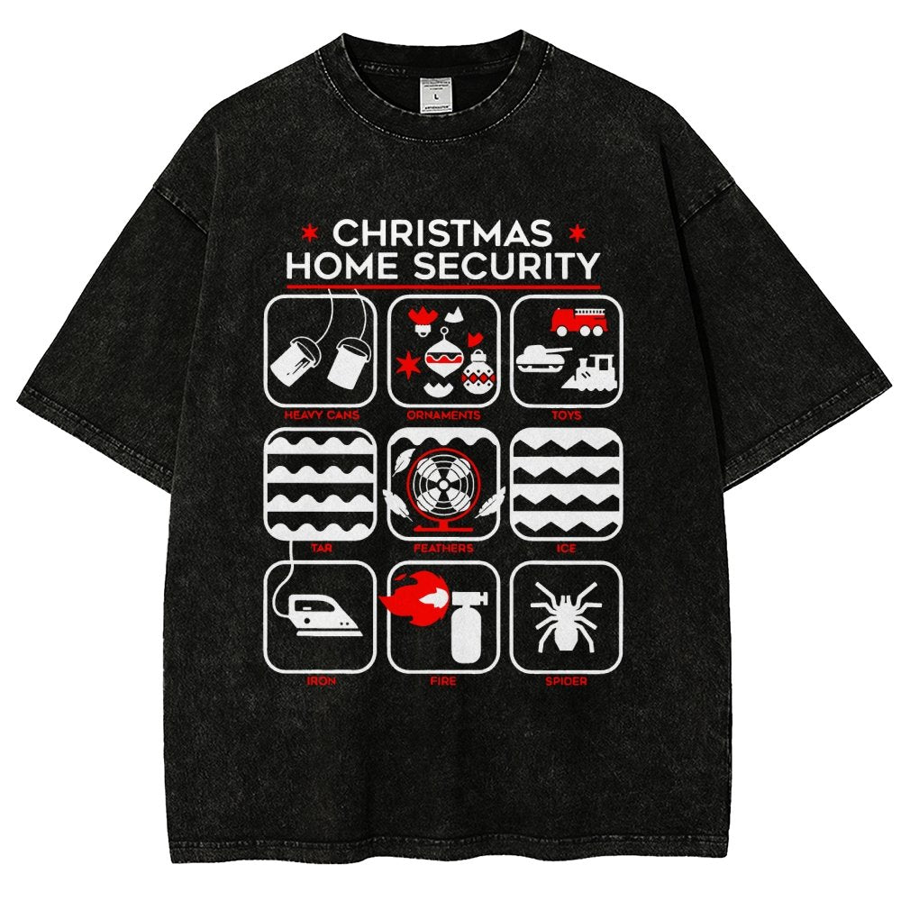 Christmas Home Security Vintage Distressed T-shirt