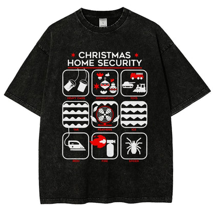 Christmas Home Security Vintage Distressed T-shirt