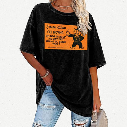 Carpe Diem Card Vintage Distressed T-shirt