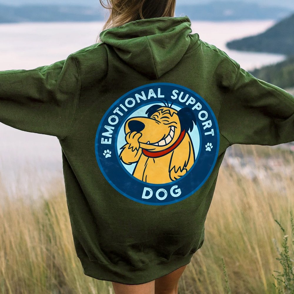 Dog Support Or Not? Printed Back Unisex Cotton Hoodie