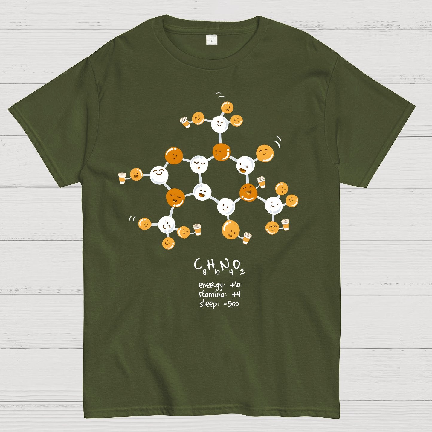 Caffeine Power Up Geek T-Shirt