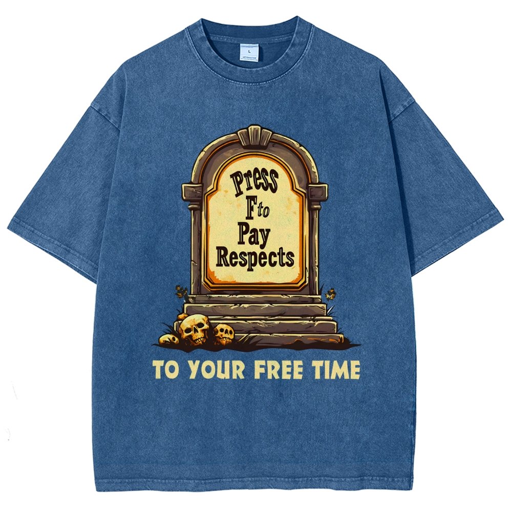 Press F to Pay Respects Vintage Distressed T-shirt