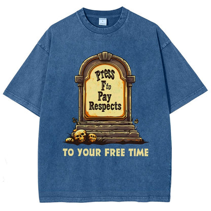 Press F to Pay Respects Vintage Distressed T-shirt