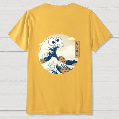Cookiegawa Wave Nerdy Front And Back Printing Geek T-Shirt