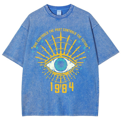 1984 George Orwell Control The Future Vintage Distressed T-shirt