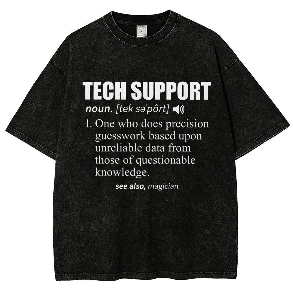 Tech Support Definition Vintage Distressed T-shirt