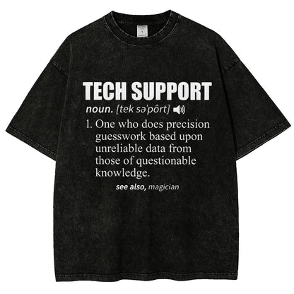 Tech Support Definition Vintage Distressed T-shirt