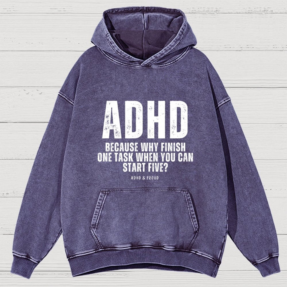 ADHD Vintage Distressed Hoodie