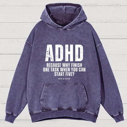 ADHD Vintage Distressed Hoodie