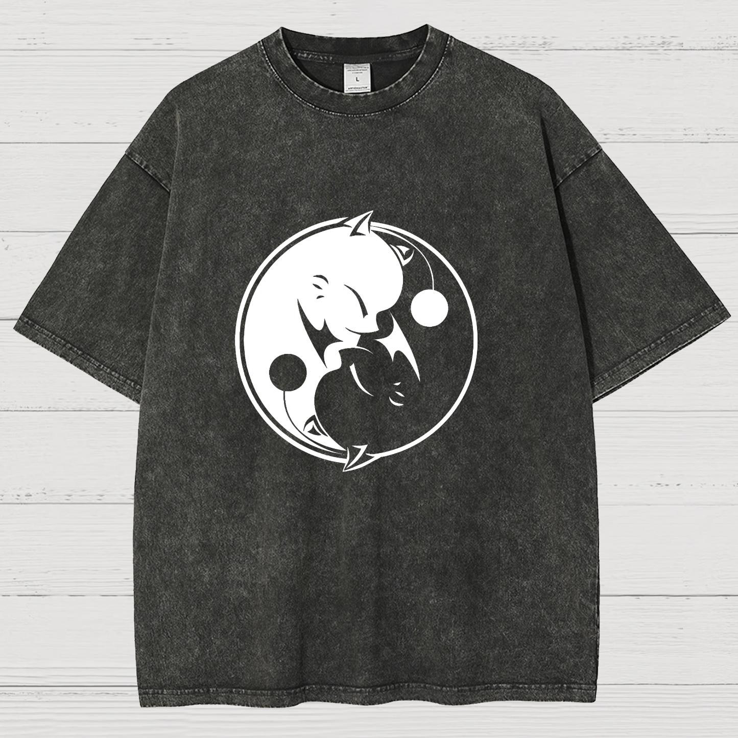 YIN YANG MOG Vintage Distressed T-shirt